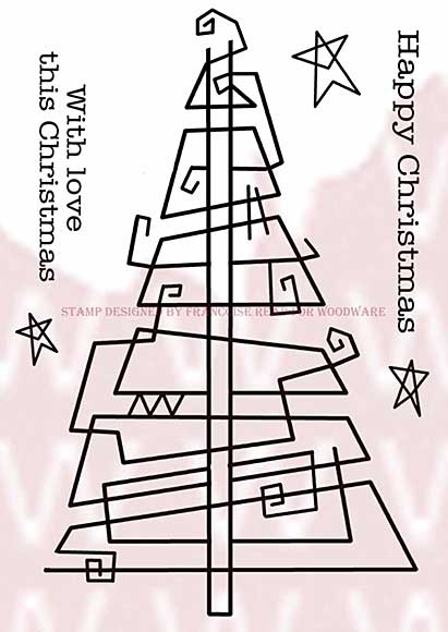 WA16 Woodware Clear Stamps - Paperclip Tree