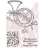 SO: WA16 Woodware Clear Stamps - Christmas Horn