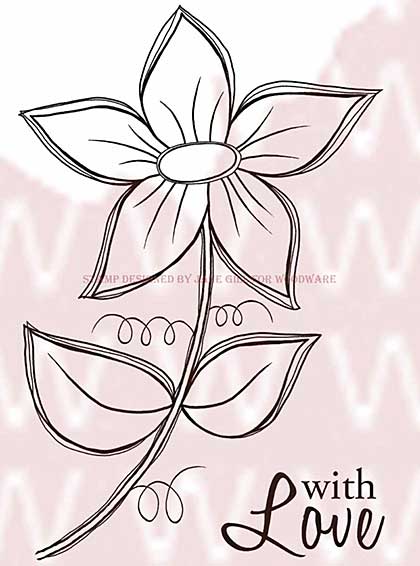 WA16 Woodware Clear Stamps - Whimsical Flower Babs