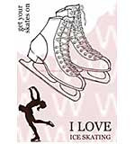 SO: WA16 Woodware Clear Stamps - Ice Skates
