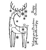 SO: Woodware Clear Singles - Snowflake Reindeer