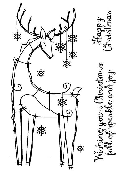 SO: Woodware Clear Singles - Snowflake Reindeer