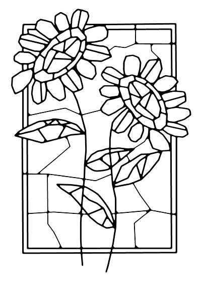 SO: Woodware Clear Singles - Mosaic Flower Window