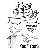 SO: Woodware Clear Stamps - Toot The Tug