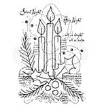 SO: Woodware Clear Magic Stamps - Three Candles [WW1806]