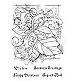 SO: Woodware Clear Magic Stamps - Framed Poinsettia [WW1806]
