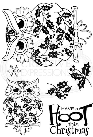 Woodware Clear Magic Stamps - Christmas Owl [WW1806]