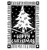 Woodware Clear Magic Stamps - Lino Cut Christmas Tree [WW1806]