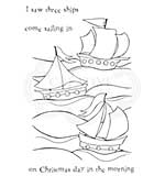 SO: Woodware Clear Magic Stamps - Three Ships [WW1806]