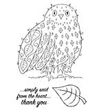 Woodware Clear Singles - Leafy Owl