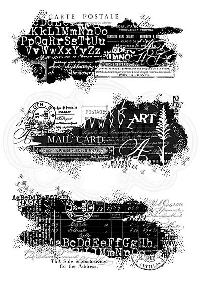 Text Patches, Woodware Clear Singles Stamp [1019]