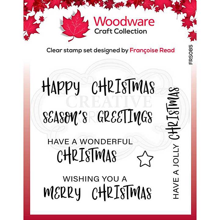 SO: Woodware Clear Singles Useful Christmas Stamp