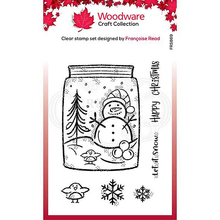 SO: Woodware Clear Singles Snow Jar Stamp