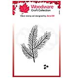 Woodware Clear Singles Mini Pine Branch 3.8 in x 2.6 in Stamp