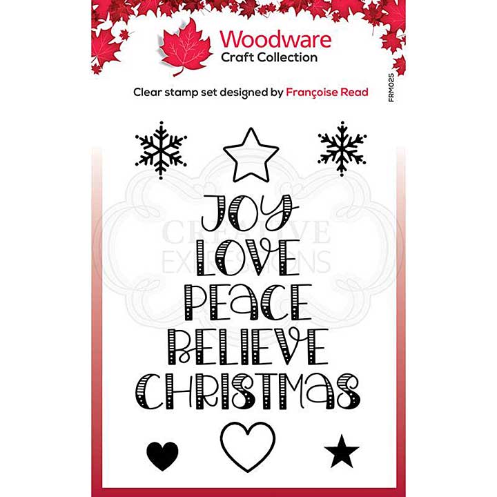 SO: Woodware Clear Singles Word Tree 3.8 in x 2.6 in Stamp