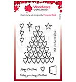 Woodware Clear Singles Heart Tree 4 in x 6 in Stamp