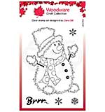 SO: Woodware Clear Singles Festive Fuzzies . Snowman 4 in x 6 in Stamp