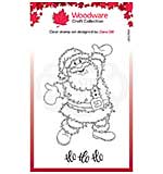 SO: Woodware Clear Singles Festive Fuzzies . Santa 4 in x 6 in Stamp