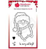 Woodware Clear Singles Festive Fuzzies . Penguin 4 in x 6 in Stamp