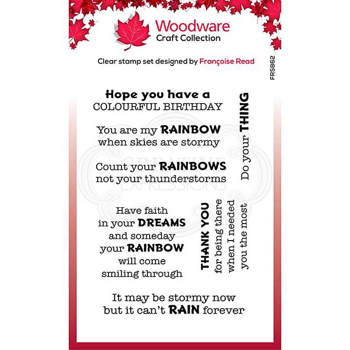Woodware Clear Singles Colourful Greetings 4 in x 6 in Stamp