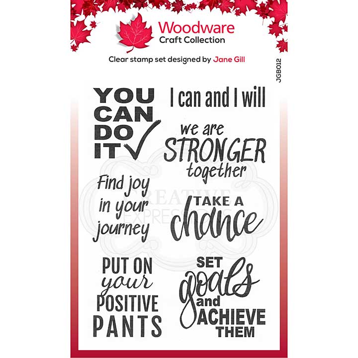 Woodware Clear Singles You Can Do It! 6 in x 8 in Stamp