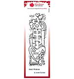 Woodware Clear Singles Rainbow House 8 in x 2.6 in Stamp