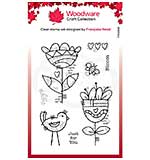 Woodware Clear Singles Blooming 4 in x 6 in Stamp