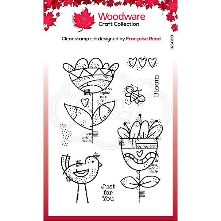 SO: Woodware Clear Singles Blooming 4 in x 6 in Stamp