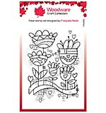 Woodware Clear Singles Love Garden 4 in x 6 in Stamp