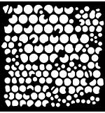Woodware Bubbles 6 in x 6 in Stencil