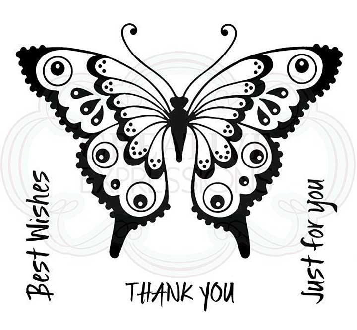 SO: Woodware Clear Singles Pretty Flutterby Stamp (4x4)