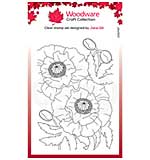 Woodware Clear Singles Poppies Stamp (4x6)