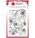 SO: Woodware Clear Singles Blueprint Background Stamp (4x6)