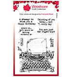 SO: Woodware Clear Singles Vintage Typewriter Stamp (4x6)