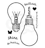SO: Woodware Clear Singles Fill Me Lightbulb Stamp (4x6)