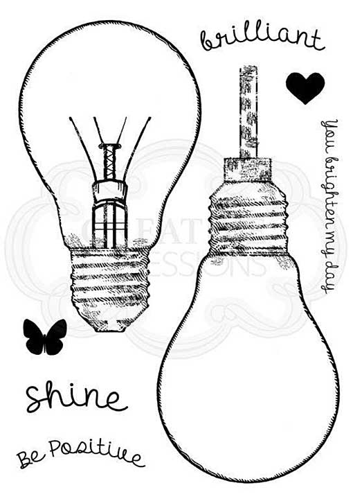 SO: Woodware Clear Singles Fill Me Lightbulb Stamp (4x6)