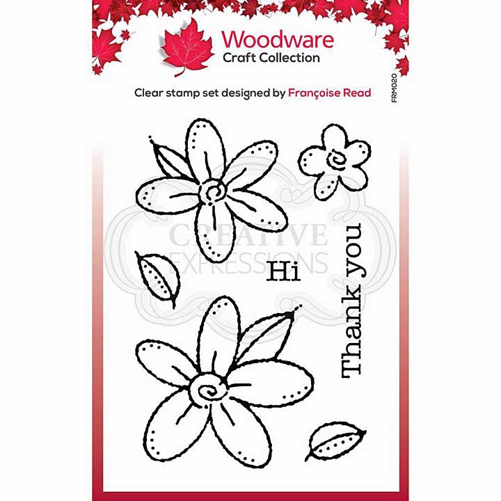 SO: Woodware Clear Singles Daisies Stamp (3.8 x 2.6)