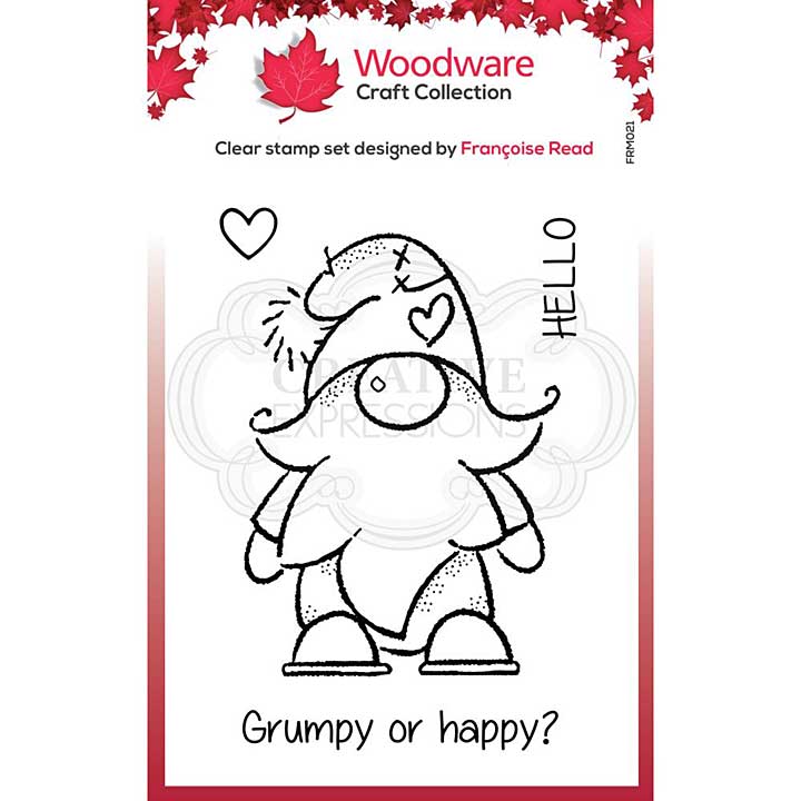SO: Woodware Clear Singles Gnome 3.8 in x 2.6 in Stamp