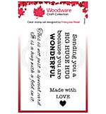 Woodware Clear Singles Big Hugs Stamp (3.8 x 2.6)