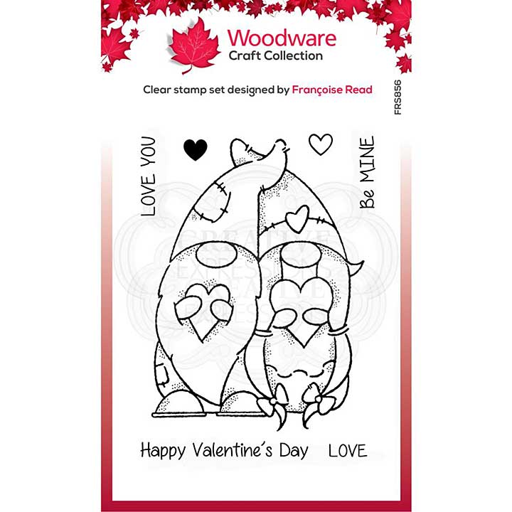 SO: Woodware Clear Singles Valentine Gnome Stamp (4x6)