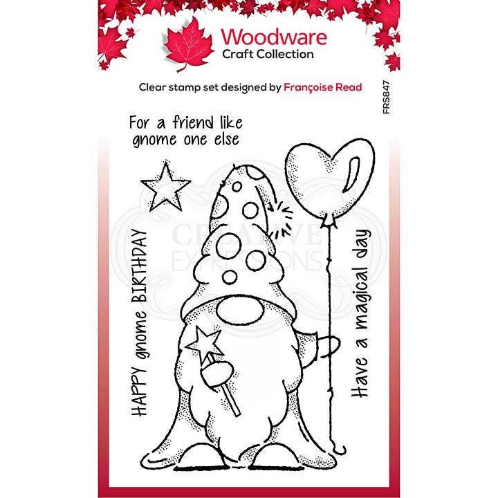 SO: Woodware Clear Singles Wizard Gnome Stamp (4x6)