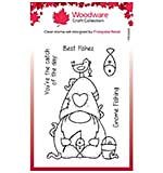 Woodware Clear Singles Fishing Gnome Stamp Set (4x6)