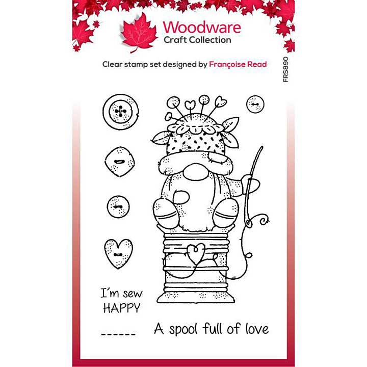 SO: Woodware Clear Singles Sewing Gnome Stamp Set (4x6)