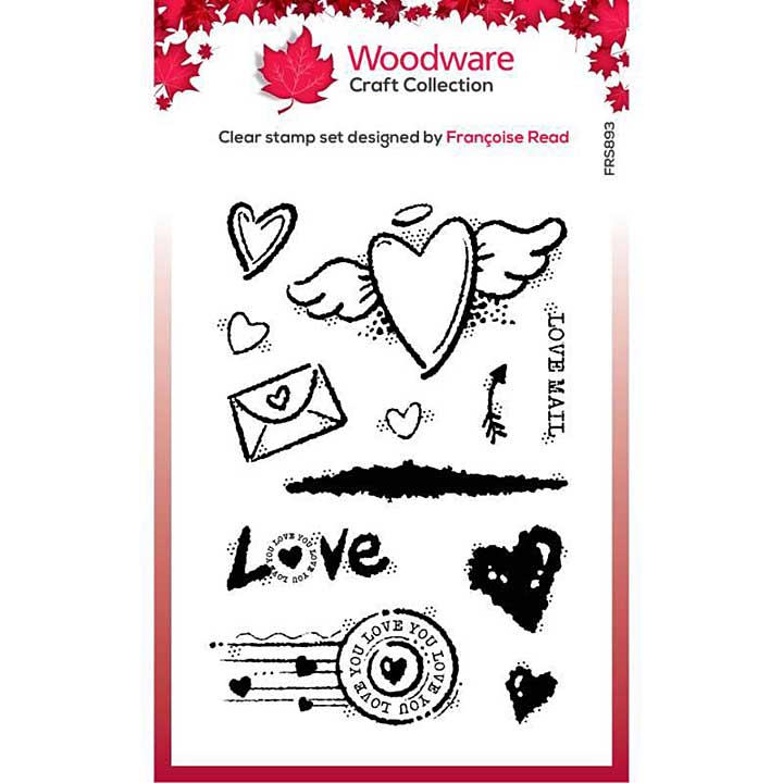 Woodware Clear Singles Love Mail Stamp Set (4x6)