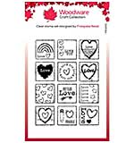 Woodware Clear Singles Love Squares Stamp Set (4x6)