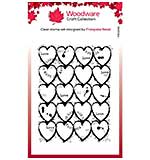 Woodware Clear Singles Heart Background Stamp Set (4x6)
