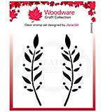 Woodware Clear Singles Dorothy Leaf 3.8 in x 2.6 in Stamp