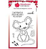 Woodware Clear Singles Fuzzie Friends Maisie The Mouse 4 in x 6 in Stamp