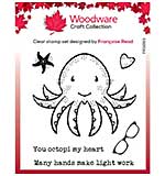 Woodware Clear Singles Octavia Stamp Set (4 in x 4 in)