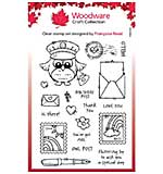 Woodware Clear Singles Owl Post 6 in x 8 in Stamp